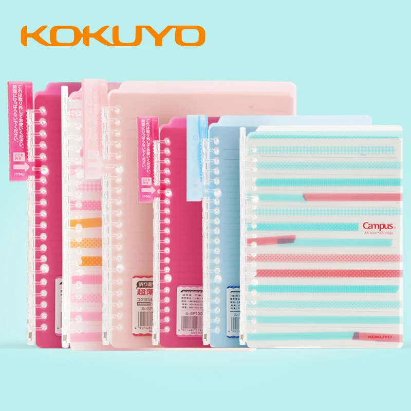 Japan KOKUYO Loose-leaf Smartring Ultra-thin B5 Binder Bend Foldable A5 Notebook Translucent Student Coil Stationery Japan KOKUYO Loose-leaf Smartring Ultra-thin B5 Binder Bend Foldable A5 Notebook Translucent Student Coil Stationery