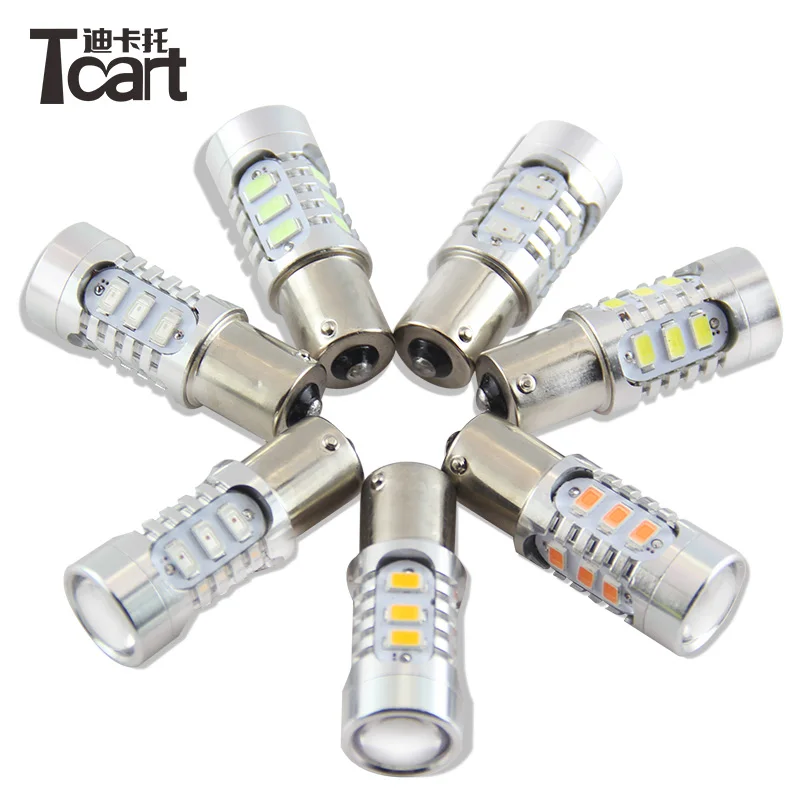 Tcart 2x P21W 1156 светодиодный светильник дневного света без ошибок для Seat LEON Альгамбра