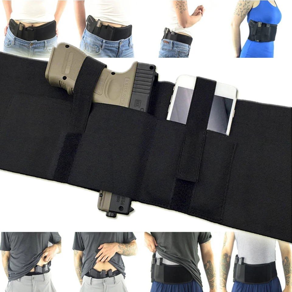 

2019 new High quality 37inch Tactical Concealed Carry Ultimate Belly Band Holster adjustable Pistol Holsters
