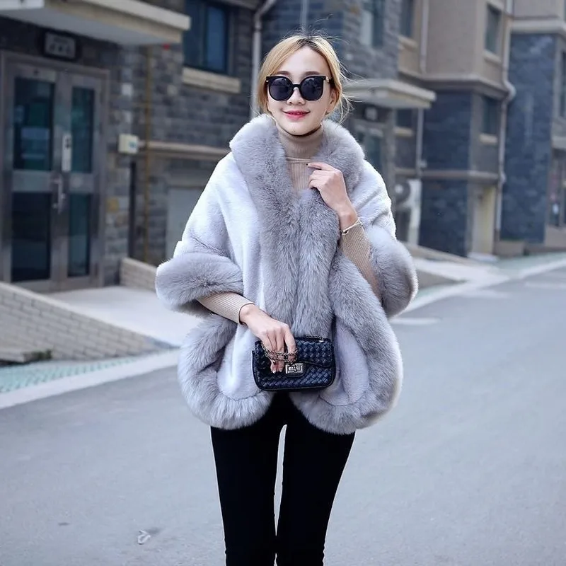 Новинка Yfashion женское модное зимнее пальто из искусственного меха мягкая длинная нежная накидка шаль-85