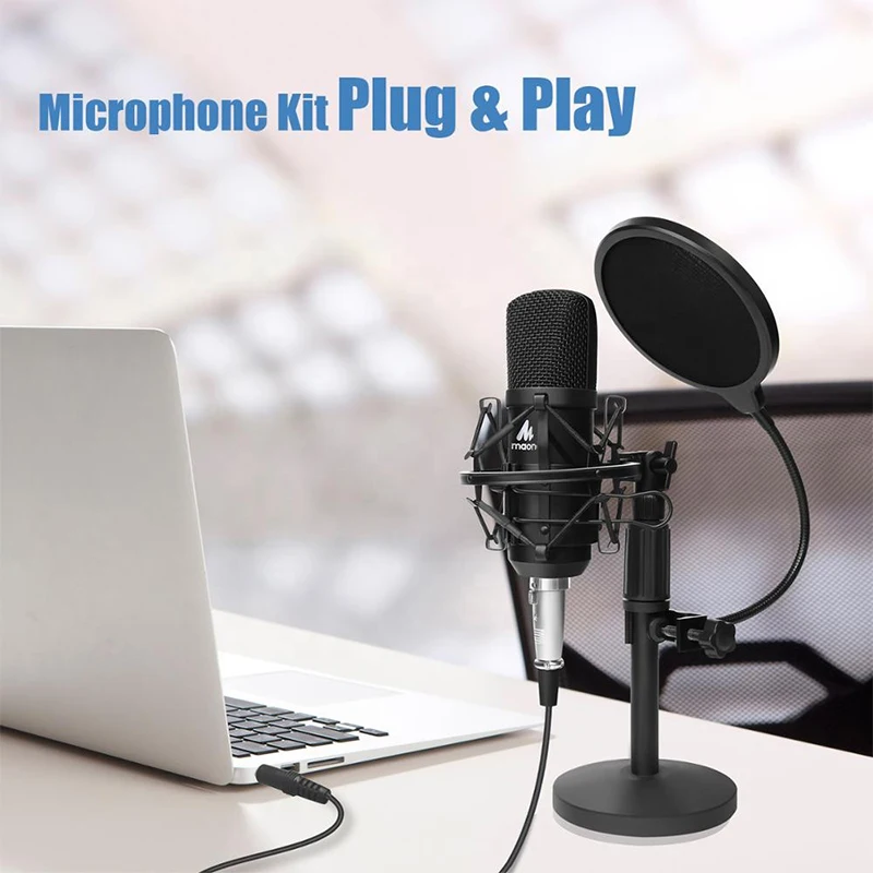 Zestaw Mikrofonow Maono Podcast 3 5mm Studio Pojemnosciowe Microfono Profesjonalny Mikrofon Komputerowy Do Youtube Skype Komputer Do Gier Laptop Microphones Aliexpress