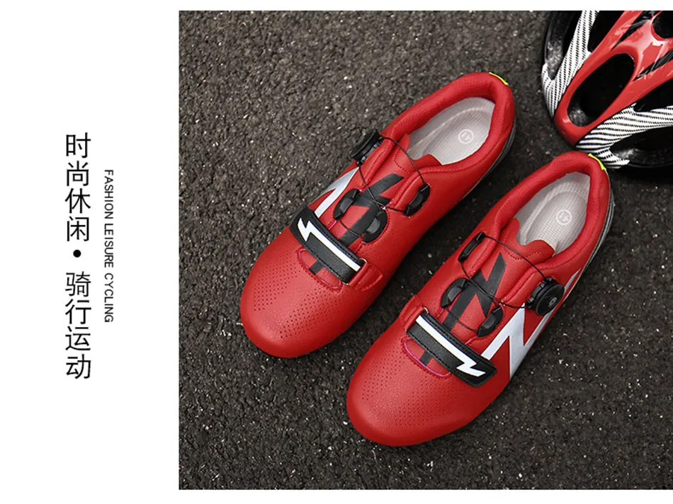 HOT Sale MTB Road bicycle men and women Ventilation shoes Suitable for Black red green mountain road universal Cycling shoes