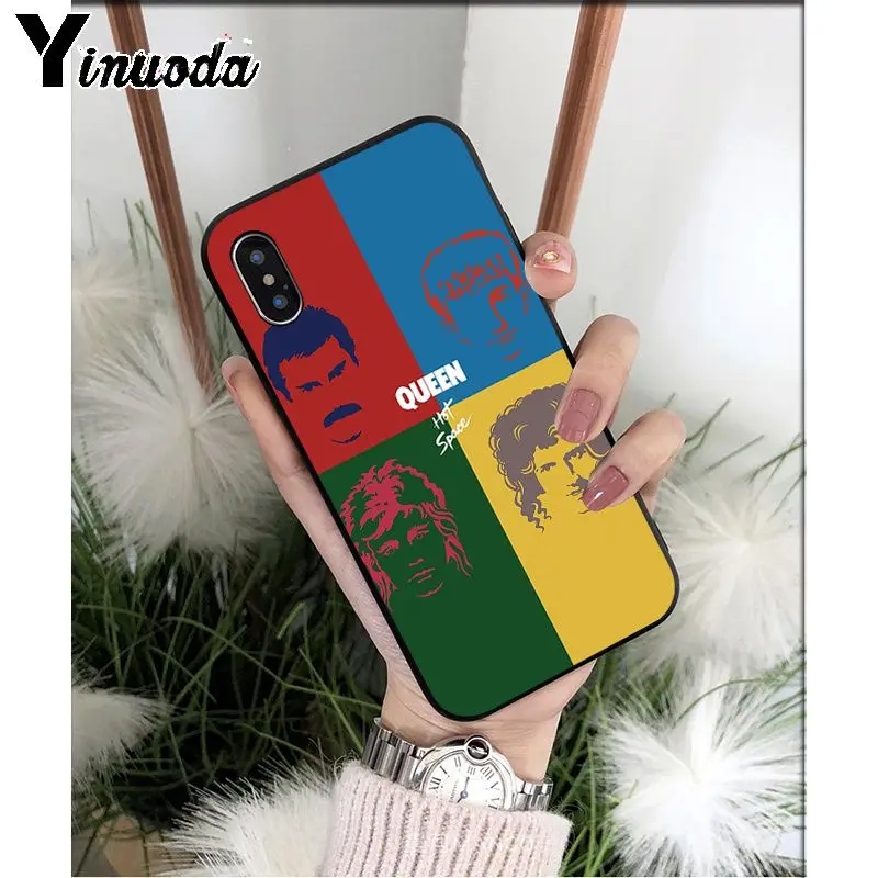 Yinuoda Фредди Меркури Queen Band TPU Мягкий силиконовый чехол для телефона iPhone X XS MAX 6 6S 7 7plus 8 8Plus 5 5S XR - Цвет: A8