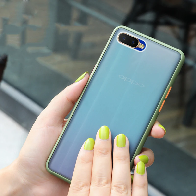 Для OPPO A1K A7X AX7 чехол матовый прозрачный жесткий силиконовый для задней панели Realme