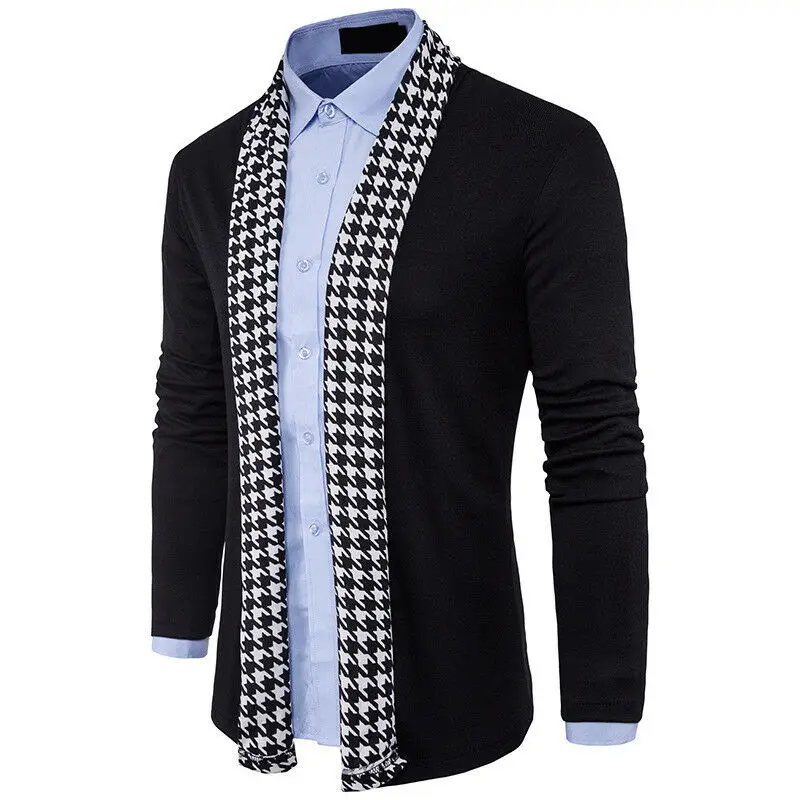 Fashion Men Knitted Cardigan Jacket Slim Long Sleeve Casual Sweater Coat Stylish Fashion Men Knitted Cardigan Jacket Slim Long Sleeve Casual Sweater Coat Stylish