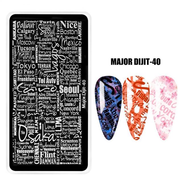 irregular shape Nail Stamping Plates Skull Template Dot Point Image Printing Stencil Nail print template Manicuring Tool