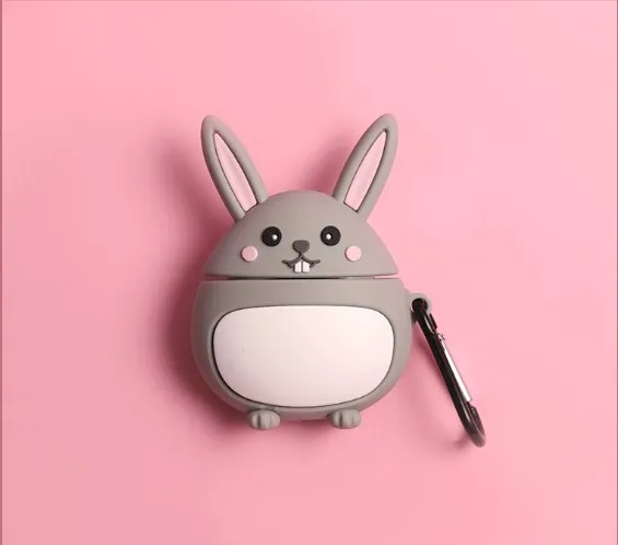 

Cute Cartoon Rabbit Wireless Bluetooth Earphone Case for Apple AirPods Silicon Charging Headphones Case for Airpods Back Cover