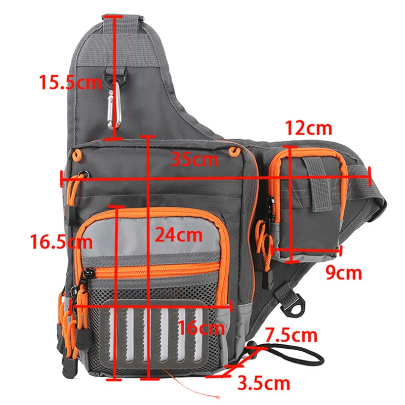 

Fishing Tackle Bag Waist Shoulder Storage Carry Waterproof Multi Function Pack