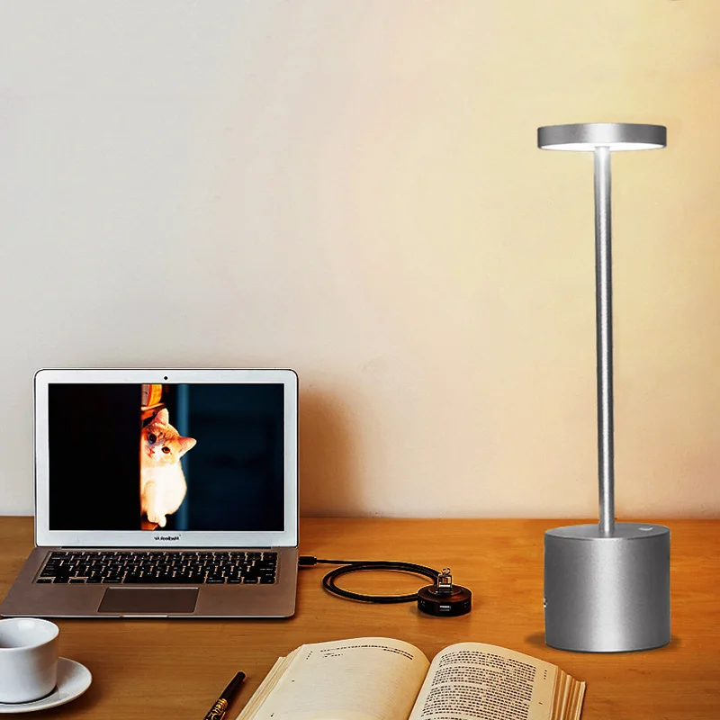 Interruptor de Toque Modos de Luz Lâmpada de Mesa Proteção para os Olhos Led de Leitura da Tabela Mais Novo Dimmer Ajustável 3000k Mesa Usb Recarregável Lâmpada 2 28 de Luz Dimmer Lâmpada de Mesa Ajustável