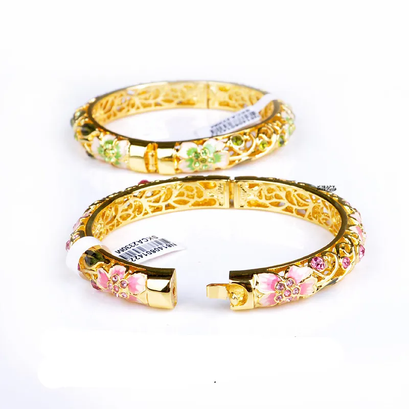 Красивый Пекин cloisonne браслет новые полые кристаллы