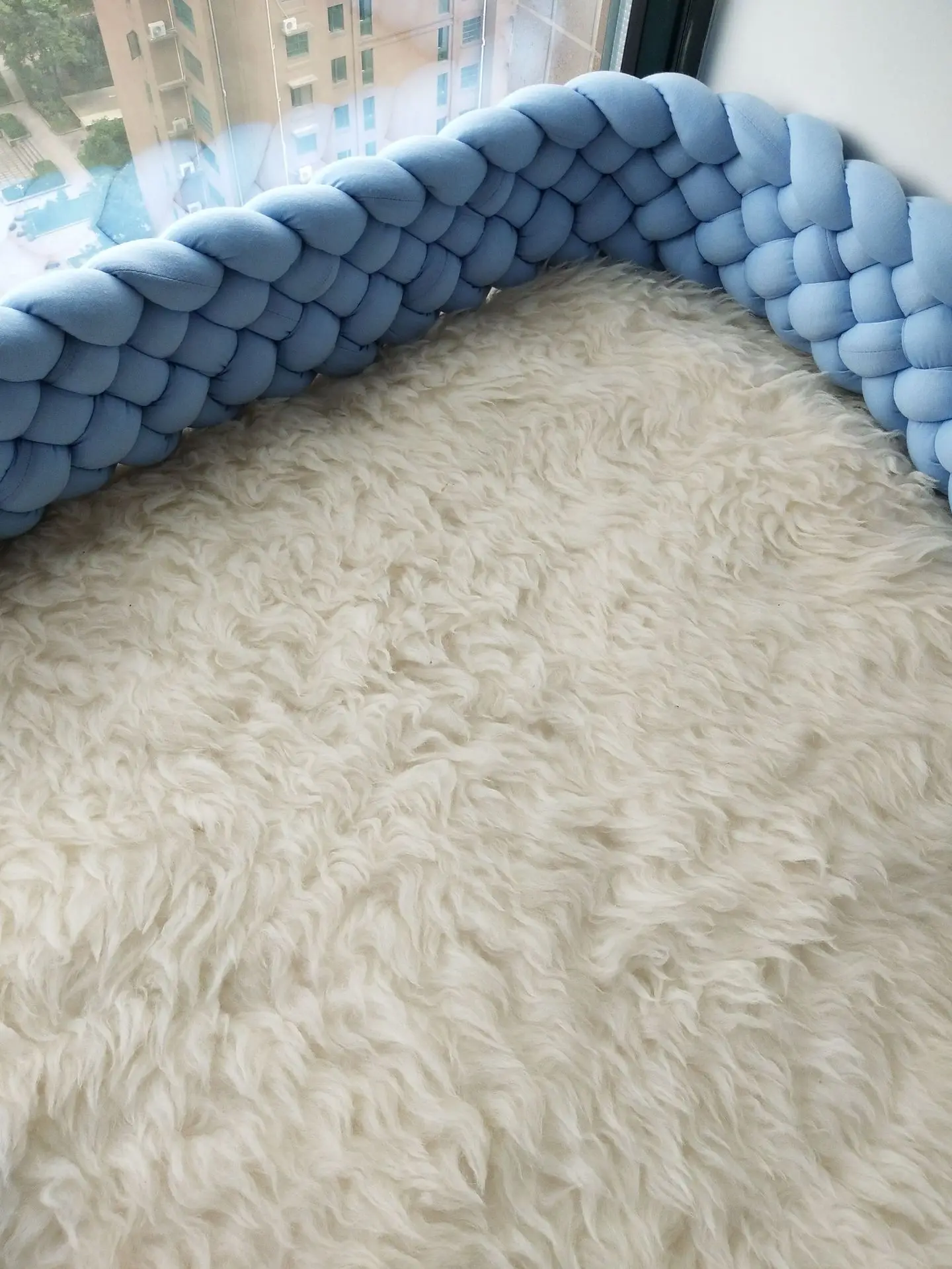3-4M 6 knotted cot bumper baby braid protective cradle protector for cot bumpers in the crib protector bedroom girl decoration