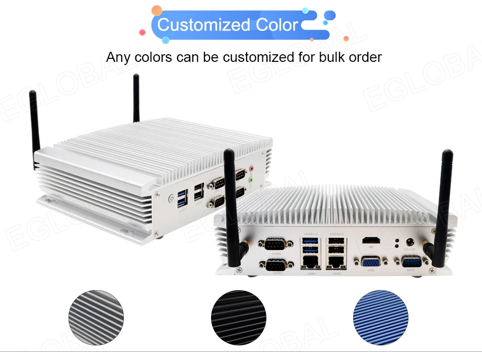 Eglobal Industrial Fanless Mini PC with Intel I5-6360u, I7 10510U, 2 LANs, 2 COM, 24/7 Working, Micro Computer, Linux, 4G SIM, WIFI, VGA, HDMI Description Image.This Product Can Be Found With The Tag Names Cheap Mini PC, Computer Office, High Quality Computer Office, Mini pc