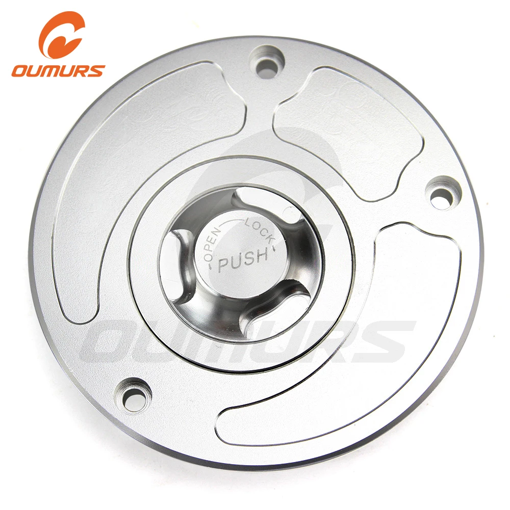 

OUMURS CNC Motorcycle Fuel Tank Cover Gas Cap Petrol Keyless For Kawasaki ZX10R 6R 14 Z1000 Ninja 650R ER6n Versys Concours Z750