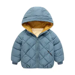 Smartbabyme От 1 до 7 лет пальто для маленьких девочек; комплект одежды с капюшоном для пуховик осень-зима девочки куртки детская одежда