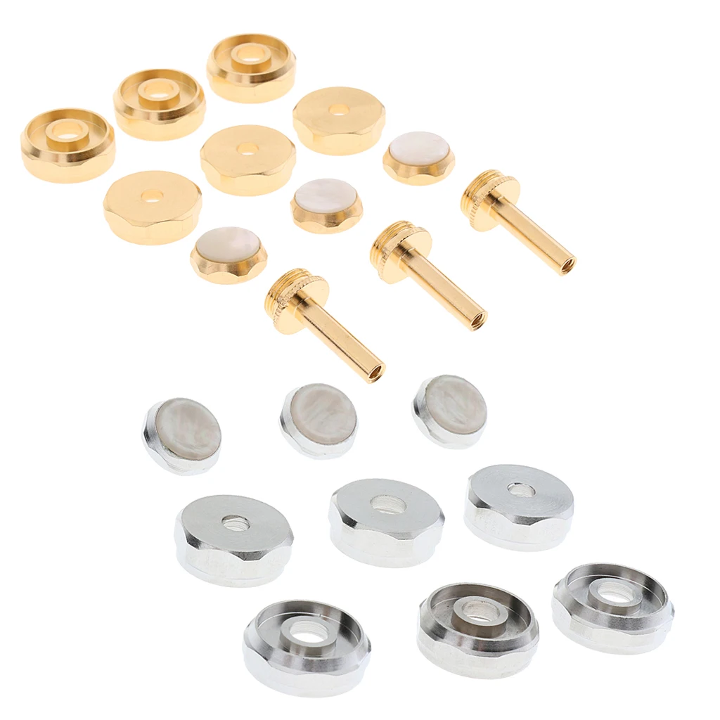 Trumpet Cap Screw Cover Finger Buttons & Golden Plating Trumpet Parts for Trumpet Accessory