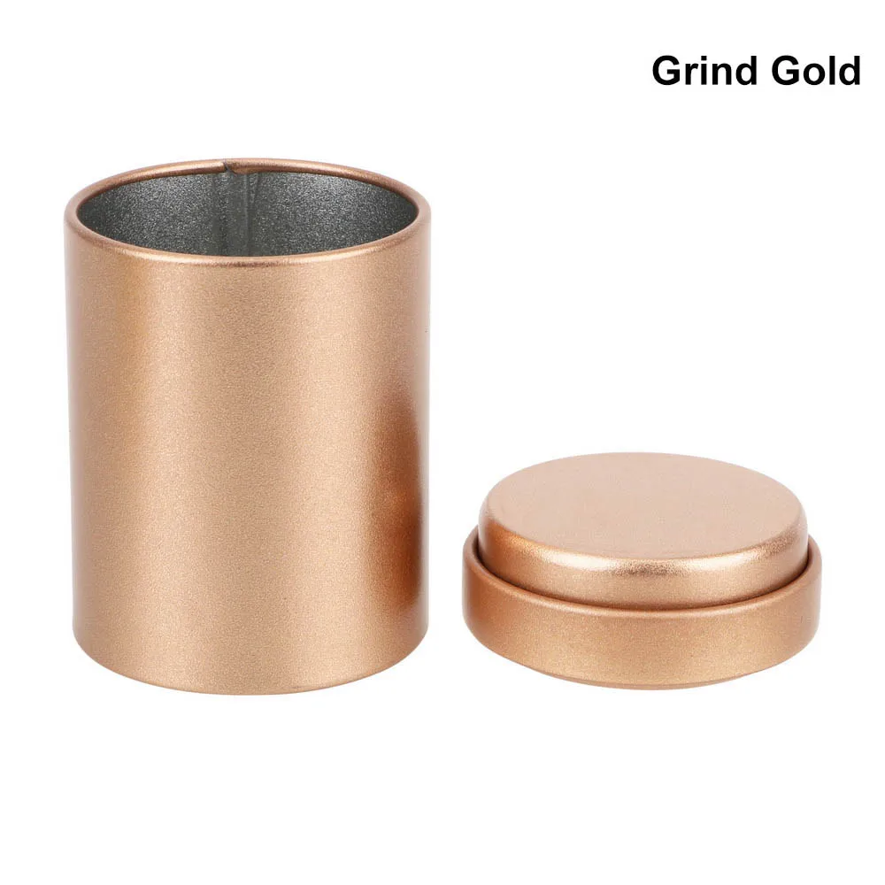 Mini Tea Caddy Seal Tea Box Cans Kung Fu tea Sealed Cans Teaware Portable Kitchen Accessories Alloy Dried Fruit Collection