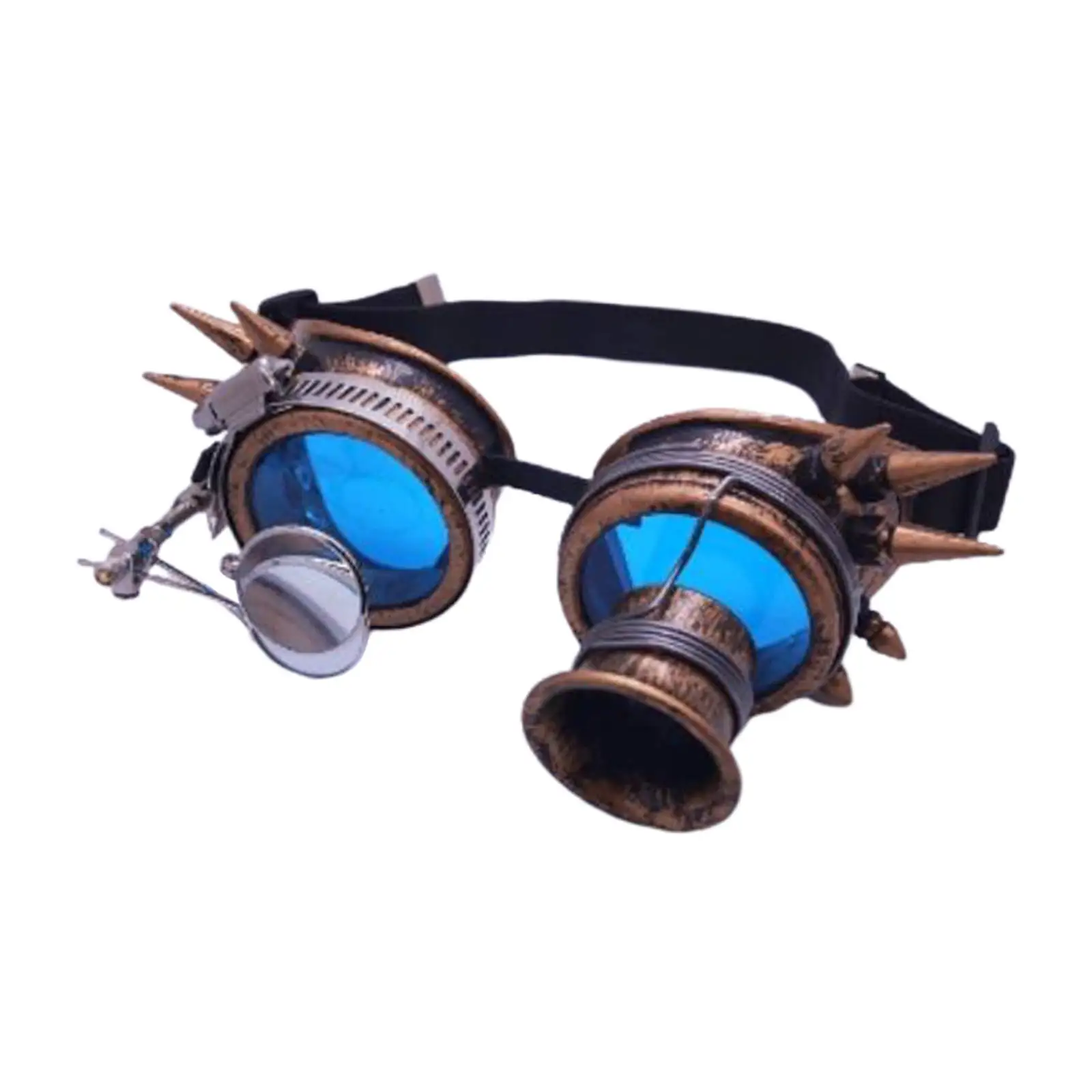 Black and Bronze Compass Goggles with Double Eye Loupe