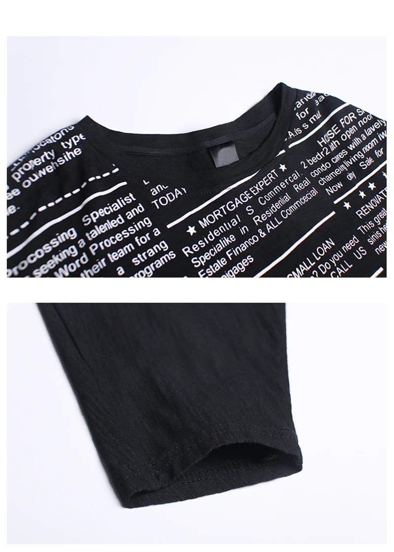 [EAM] Women black letter printed big size T-shirt New Round Neck Long batwing  Sleeve Fashion Tide  Spring Autumn 2020 1DA105