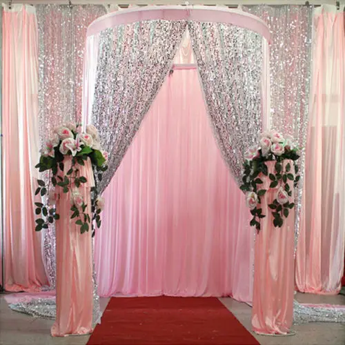 4FTX6FT блесток Шторы панелей вечерние свадебные Фон Photo Booth фотографии Фоновые