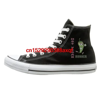 

Unisex Casual Shoes Boys and Girls Sports Shoes Hot Vegan Runner Canvas Shoes High Top Casual Black Sneakers Unisex Style 134