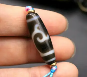

Treasure Magic LKbrother Energy Tibetan Old Agate Oily RUYI AS U WISH Totem dZi Bead