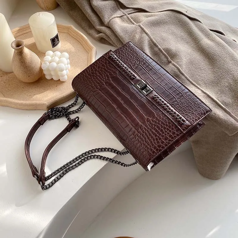Bolsa Mujer, сумки для женщин, роскошные сумки, женские сумки, дизайнерские, крокодиловый узор, кожа, сумка через плечо, сумка-мессенджер