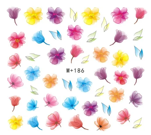 M+ 174-189 стиль Японский Корейский водяная маркировка Маникюр Наклейка s Наклейка с цветком для ногтей лак для ногтей цветок наклейка s наклейки для ногтей