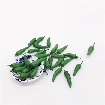 

Children Simulation Kitchen Toy Food 10Pcs 1:12 Toy House Miniature Vegetable Green Pepper Kitchen Catering Model Toy New #7.7