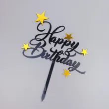 Lovely Happy Birthday Cake Topper