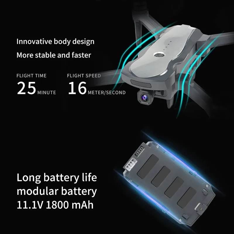 2019 K20 Drone With 4K Camera Dual GPS One-Key Return Headless Mode Follow Me Circle Fly RC Drones