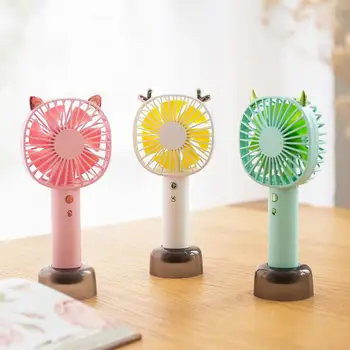 

Mini Portable Office Worker Cute Little Fan Usb Cartoon Hair Dryer Glowing Summer Student Usb Charging