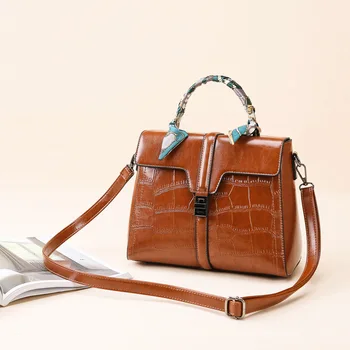 

2020 Fashion New Flagship Women's Handbag Large Capacity Crocodile Texture Ladies Totes Students Shoulder Bag Bolsa Feminina 305