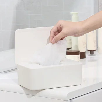 

New Wet Wipes Dispenser Holder Tissue Storage Box Case with Lid Dustproof for Home Office can-35