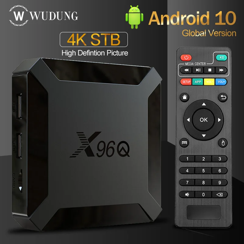 Приставка Смарт-ТВ X96Q Android 10 0 четырехъядерный Allwinner H313 легкое подключение 4K STB HDR