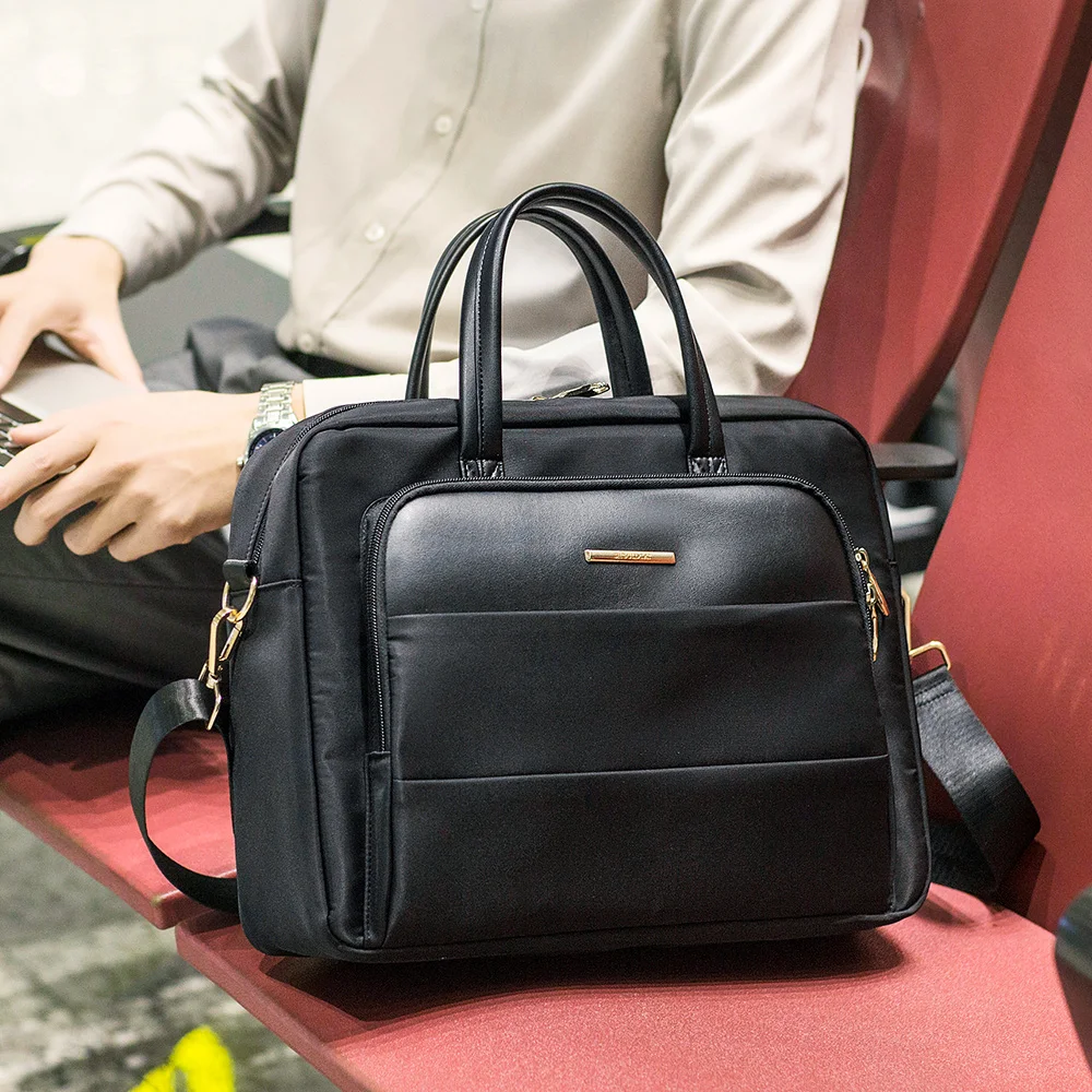 Bolso de piel sintética para ordenador portátil, maletín de Estuche de transporte de 13,3, 14 y 15,6 pulgadas para hombre y mujer