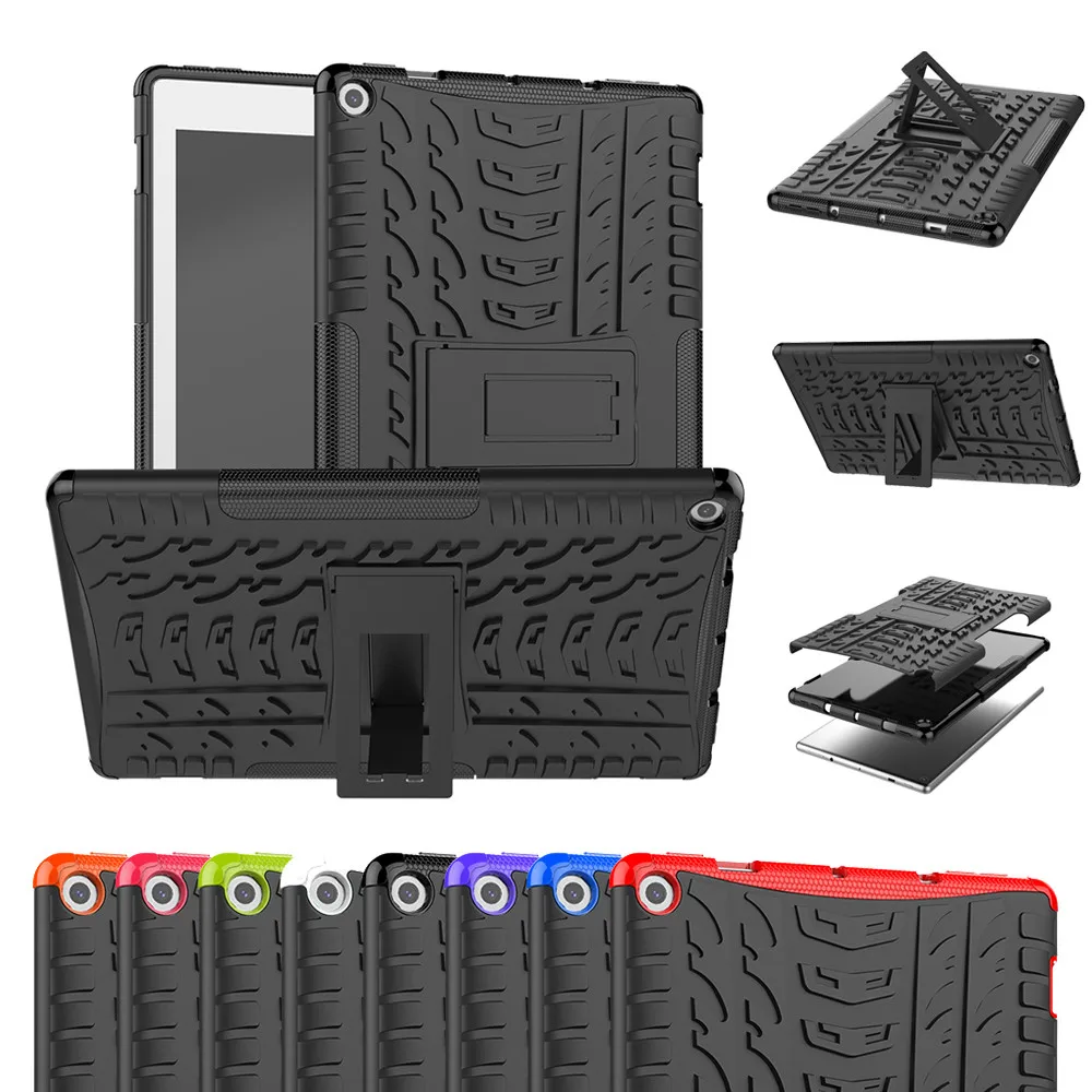 

Coque For Kindle Fire HD 10 2019 Hybrid Rugged Hard Rubber PC Stand Case Cover Tablet Case Fundas Leather Back Cases Capa#G1