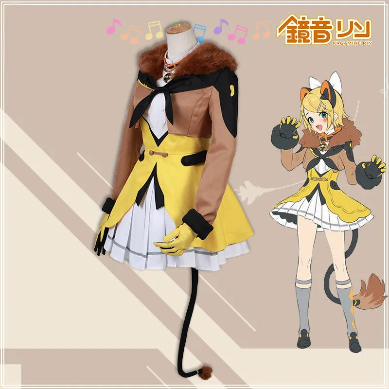 Аниме Vocaloid Kagamine Rin Kagamine Len вечерние Волшебные будущее цирковая форма косплей костюм платье для мужчин и женщин