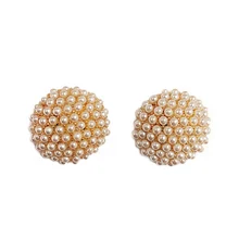 JINSE, женские популярные серьги-гвоздики с белыми бусинами и искусственным круглым жемчугом в форме гриба для женщин, изысканные и очаровательные серьги ERG014