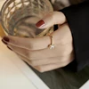 Exquise Simple carré Zircon or ouverture anneaux pour femme 2022 salaire gothique bijoux mariage fête filles luxe étudiant anneau ► Photo 3/6