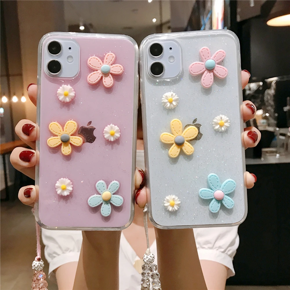 Fresh flowers Soft Case for iPhone 6 7 8 Plus 6SPlus 8Plus X XR XS 11 Pro MAX Luxury Cell Phone Back Cover SE 2020 | Мобильные