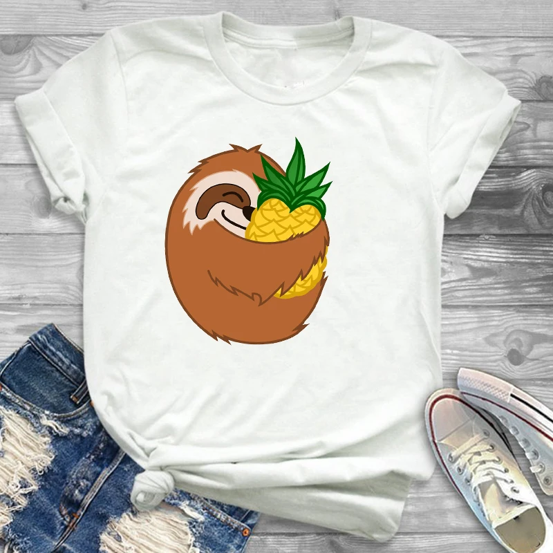 Модная женская одежда с коротким рукавом Camper Fire Sloth Женская графическая футболка