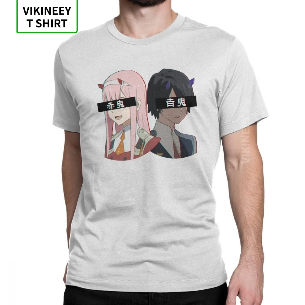 Для мужчин Aka/Oni и Ao они Darling в Franxx ноль два футболка одежда с короткими рукавами 100%