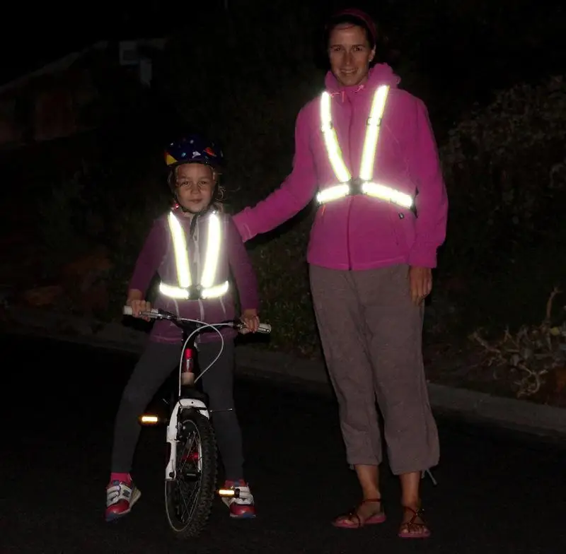 

Dragonpad Sport Running Reflective Straps Vest Safety Luminous Belt Riding Seat Belt At Night