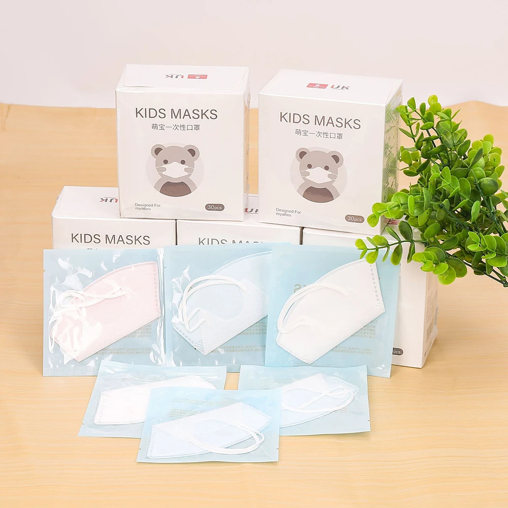 

Disposable four-layer meltblown layer protection dust-proof baby mask for 3 to 8 years old