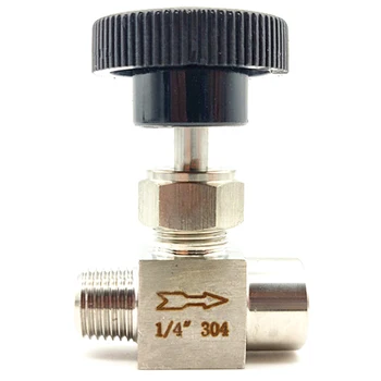 

Needle Valve Adjustable 1/4 inch Male to Female Thread Stainless Steel 304 Flow Control Shut Off Crane Needle Valve
