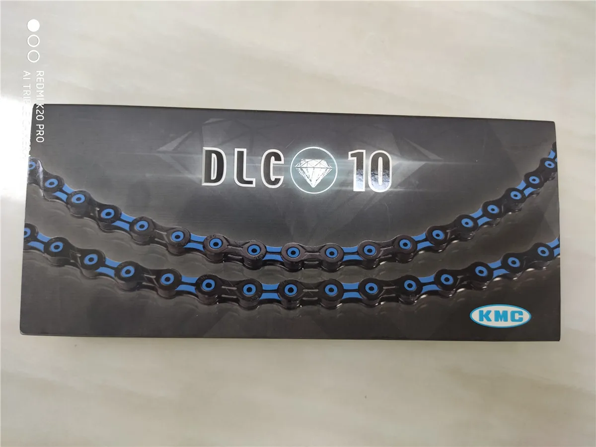 DLC10 BLUE KMC x11sl x10sl DLC 11 10 скоростная цепь с Красным бриллиантом и черным бриллиантом, карбоновая ультра-светильник для горного велосипеда, Аксессуары для велосипеда - Цвет: DLC10 BLUE