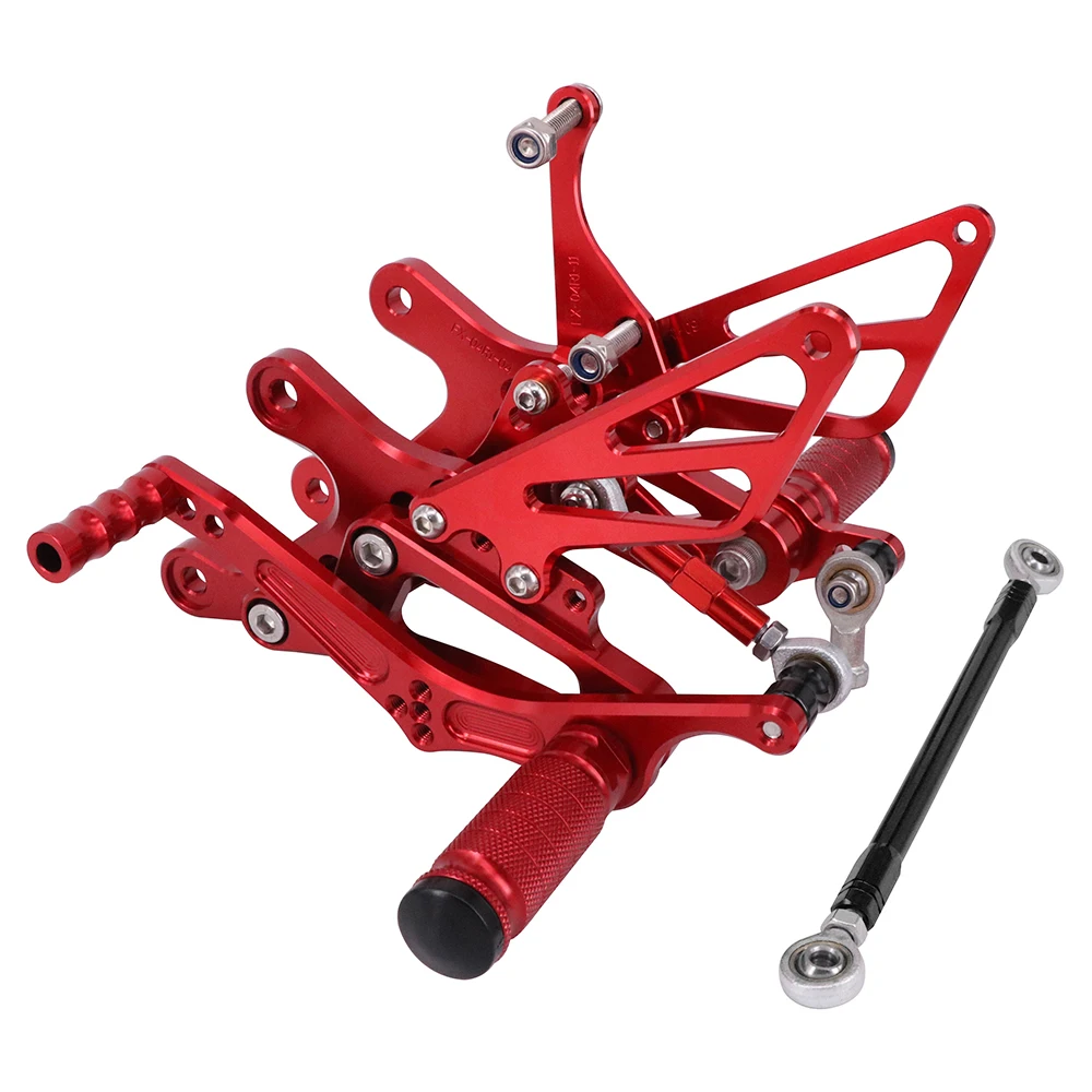 Мотоцикл с ЧПУ Регулируемые подножки для YAMAHA YZFR1 YZF-R1 YZF R1 2004 2005 2006 04 05 06 - Цвет: Красный