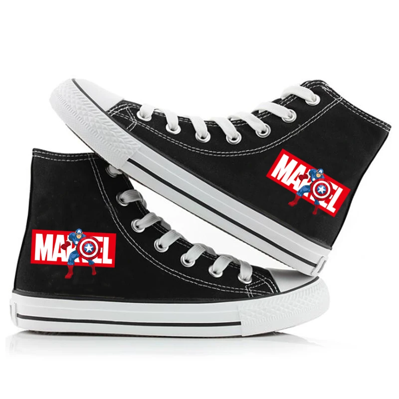 New Marvel Superhero Spideman Thor Ironman Sneakers Canvas Shoes Men Women Teenagers Causal Shoes Men Students Sports Shoes