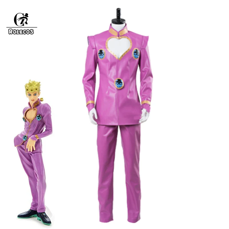 Cosplay Costume Giovanna ROLECOS Джоджо невероятные приключения фиолетовый полный набор для
