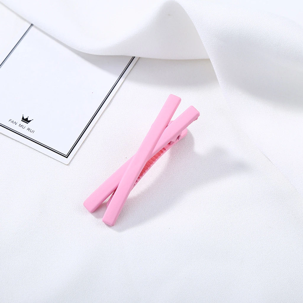 Girls Woman Barrettes Hair Clips Cross Side Candy Color Frosted Clip Liu Hai Clip Frosted Hairpin Children Accessorie 830